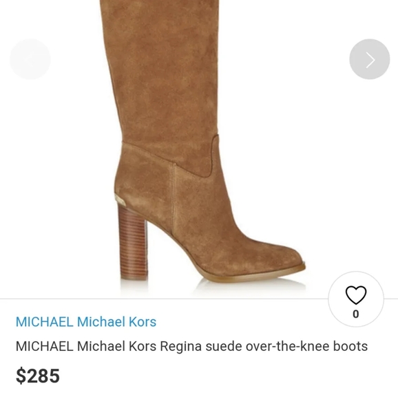 MICHAEL KORS REGINA SUEDE OVER THE KNEE BOOTS - Picture 4 of 4